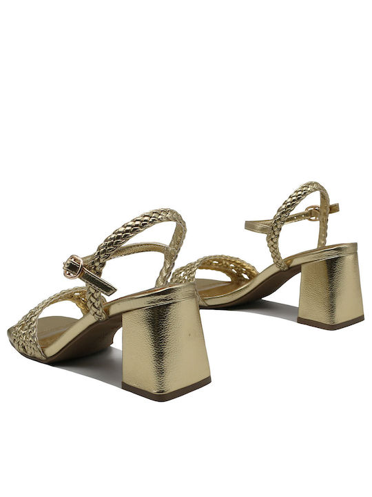 Menbur Damen Sandalen in Gold Farbe