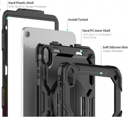 Tech-Protect SOLID360 Задна Корица Издръжлива Черна (Xiaomi Pad 6)