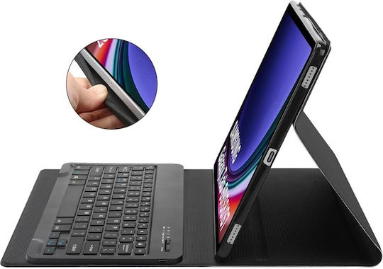 Tech-Protect SC Pen Flip Cover with Keyboard in English US Black (Galaxy Tab S9 FE+)