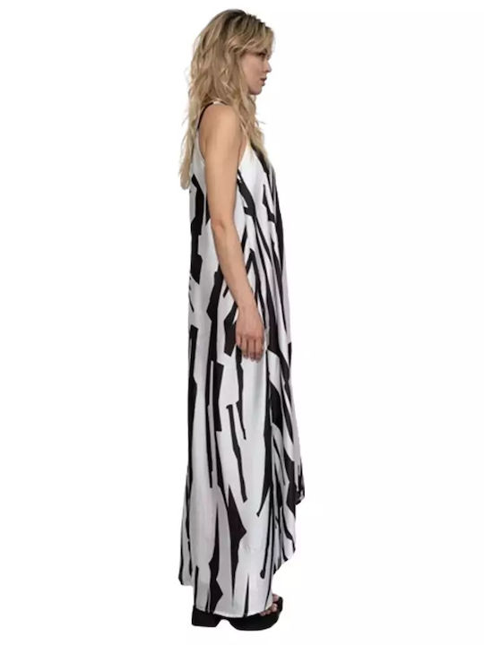 Summer Midi Dress Black and White