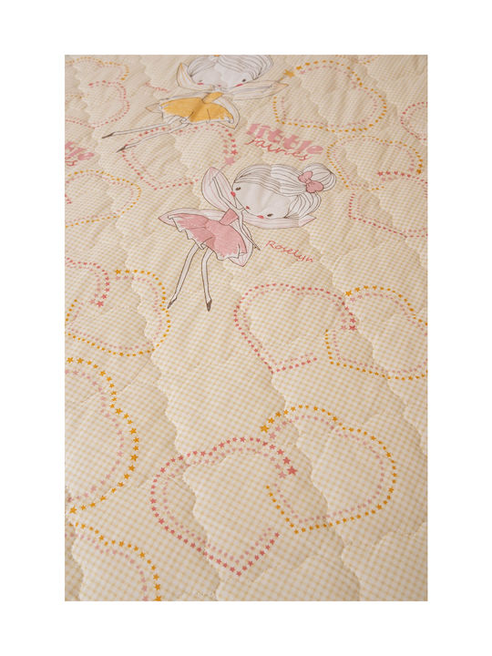 Set de cearceafuri Naf Naf Fairies 353 crem roz, 100% bumbac