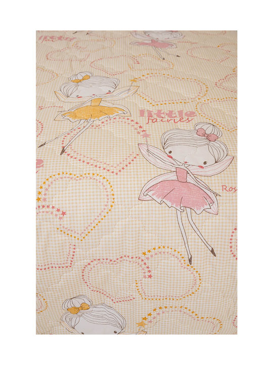 Set de cearceafuri Naf Naf Fairies 353 crem roz, 100% bumbac