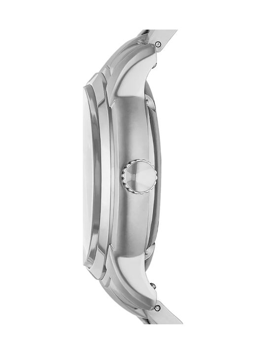 Fossil Men's Watch 43mm Automatic with Silver Metal Bracelet