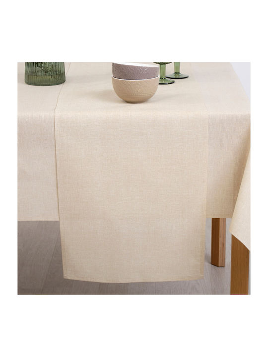 Dimeco 5403 Cotton & Polyester Tablecloth Runner Εκρού 40x160cm