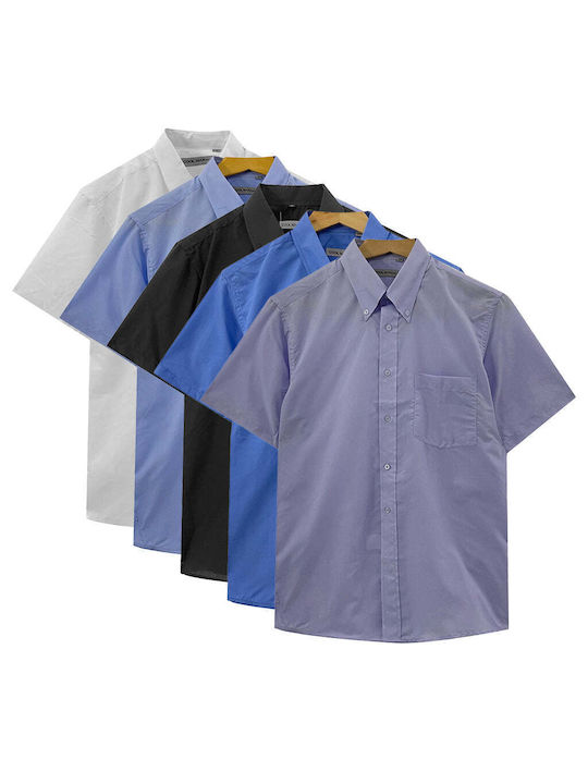 Men's Cotton Short-Sleeve Shirts with Pocket