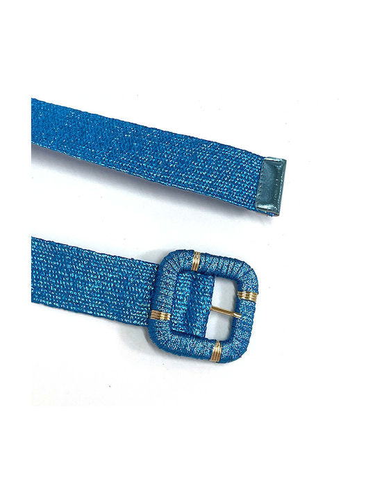 Ustyle Wide Elastic Women's Belt Blue