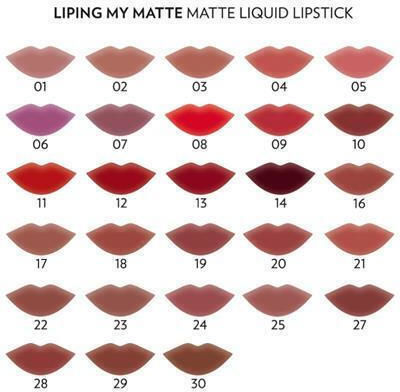 Golden Rose Liping My Matte Lang anhaltend Flüssig Lippenstift Matt No24 5ml