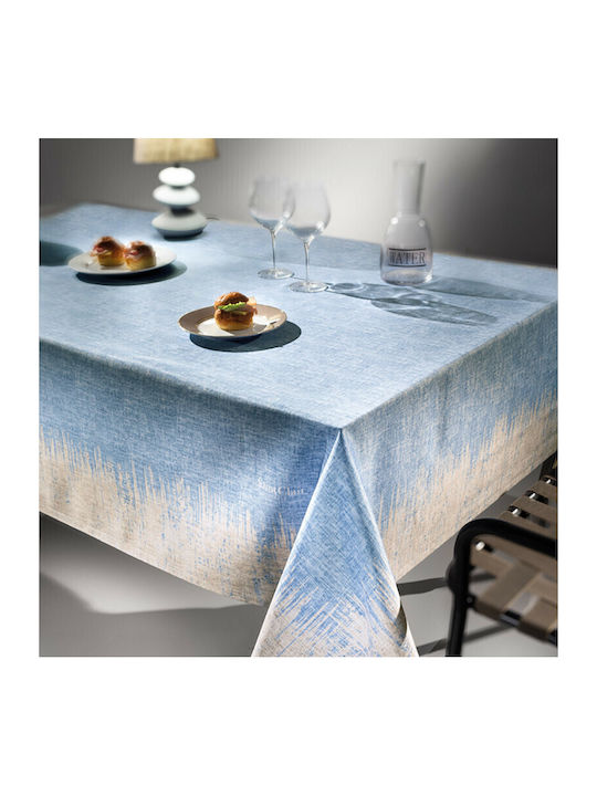 Saint Clair 1021 Polyester Stain Resistant Tablecloth Blue Jean 145x180cm