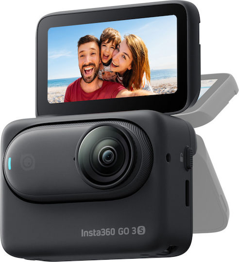 Insta360 GO 3S Standard Edition 128GB Action Camera 4K Ultra HD 360° Capture Underwater with Screen 2" and Wi-Fi Black