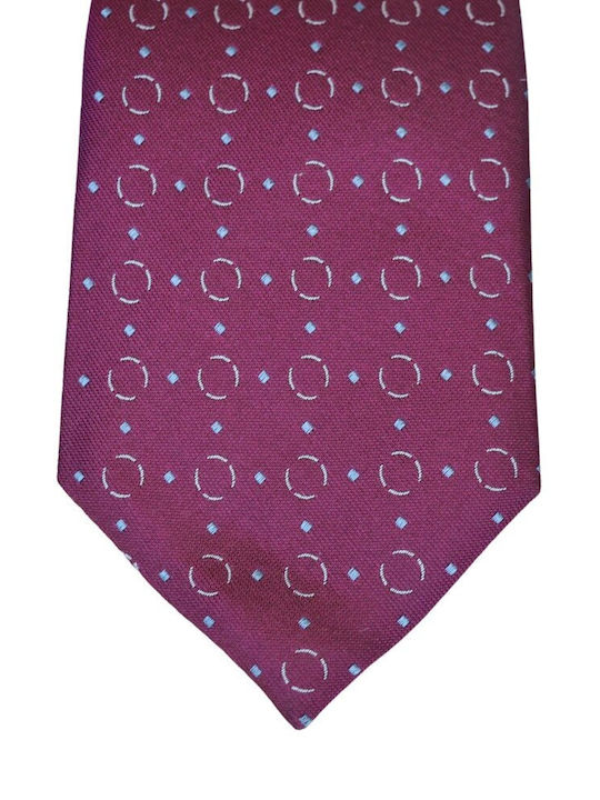 Silk Tie Boss Purple Micro Pattern 7.5 Centimeters