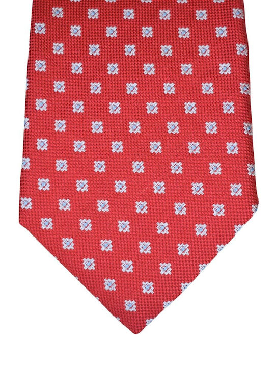 Silk Tie Boss Red Micro Pattern 7.5 cm