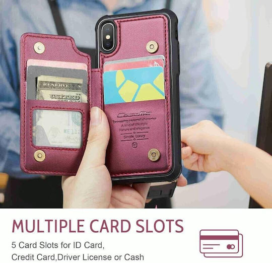 Luminus Wallet Πλαστικό Μπορντό (iPhone XS MaxNokia C22)