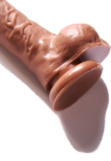 Sweetvibes Ρεαλιστικό Dildo με Βεντούζα Καφέ 21cm