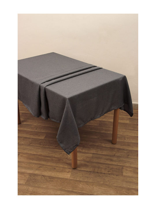 Viopros Ίζι Polyester Checkered Tablecloth Half Panama Γκρι 85x85cm