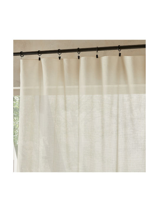 Perdea din voal de bumbac organic, 140x350 cm