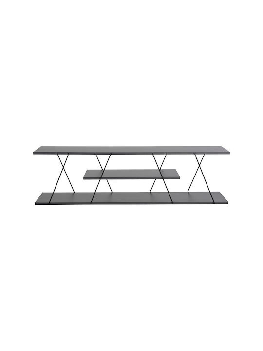 TV Stand Wooden Tars Anthracite-Black L120xW30xH33cm