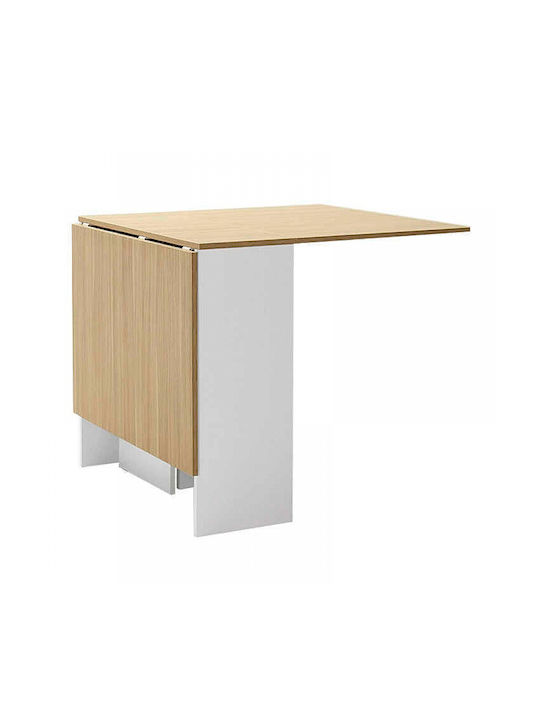 Pepe Tisch Küche Ausziehbar Klappbar Holz White / Oak 84(+56)x77x75cm