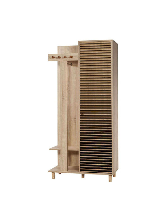 Soho Eingangsmöbel mit Garderobe & Schuhschrank Sonoma 90x36x194cm