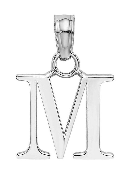 Pandantiv Jolie din argint 925 cu litera M, dimensiuni 18 x 9 mm, greutate 1.4 g