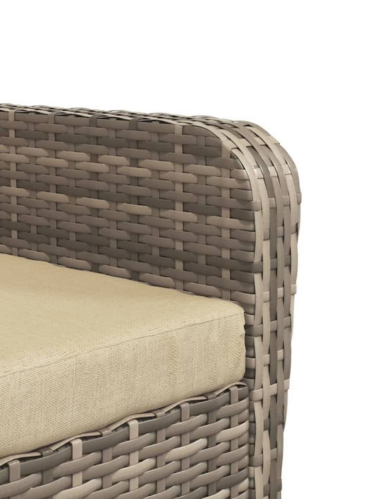 Outdoor-Sessel Rattan Coffee mit Kissen 69x78x88εκ.