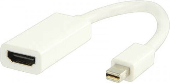 Volte-Tel Конвертор mini DisplayPort мъжки към HDMI женски Бял 1бр
