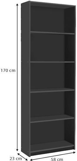 Βιβλιοθήκη Max Ανθρακί 58x23x170εκ.