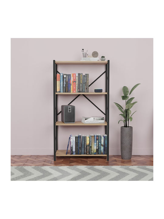 Bibliotecă Jackrey Negru 60x30x114cm