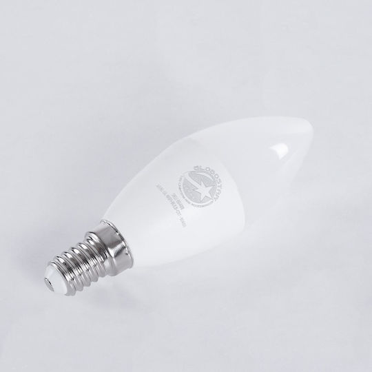 GloboStar Smart LED Bulb 5.5W for Socket E14 and Shape C37 Adjustable White 550lm Dimmable