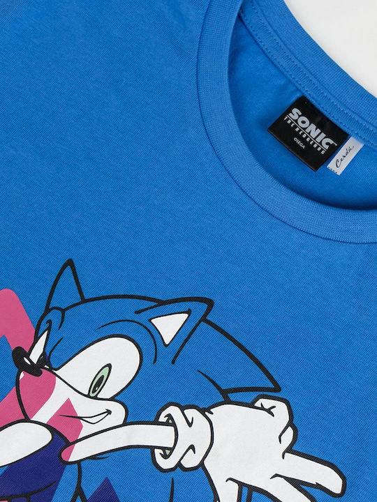 Disney Παιδική Πιτζάμα Καλοκαιρινή Μπλε Sonic