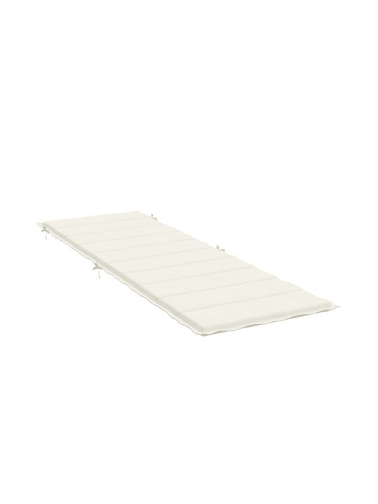 vidaXL Sunbed Cushion with Backrest Cream 58x186cm