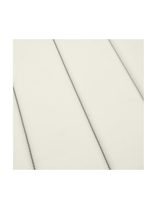 vidaXL Sunbed Cushion with Backrest Cream 58x186cm
