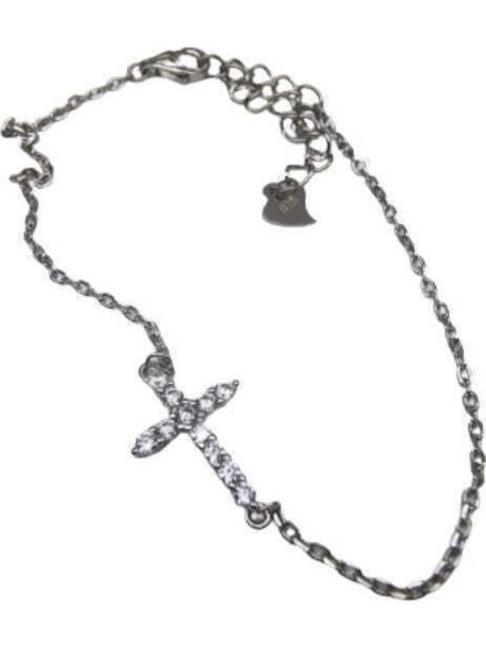 925 Silver Bracelet Rhodium Plated Zirconia
