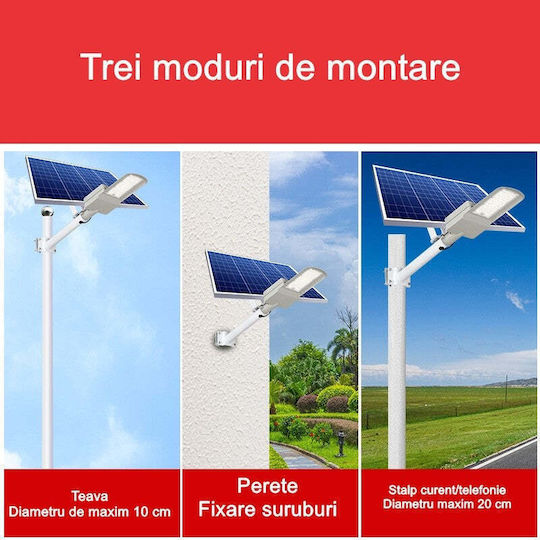 Lampă Solară Stradală 25W 2250lm Alb Rece 6500K cu Senzor de Mișcare și Telecomandă IP65 51.5cmx21cmx7.5cmcm