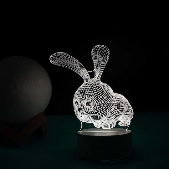 Декоративна Лампа 3D илюзия Многоцветен