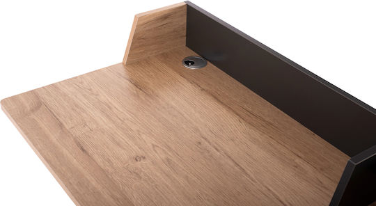 Schreibtisch Holz Grey / Natural mit Metallbeinen 90x50x78cm