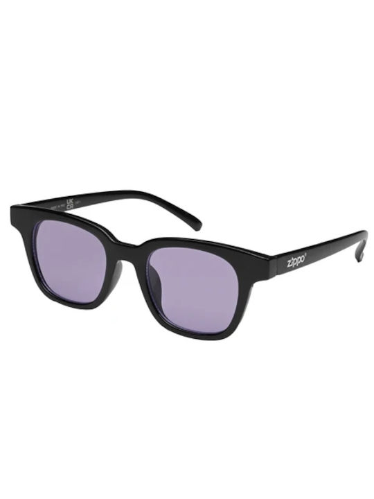 Zippo Sunglasses with Black Plastic Frame and Purple Lens OB106-13