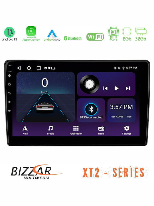 Bizzar Car-Audiosystem 2DIN (Bluetooth/USB/WiFi/GPS/Apple-Carplay/Android-Auto) mit Touchscreen 9"