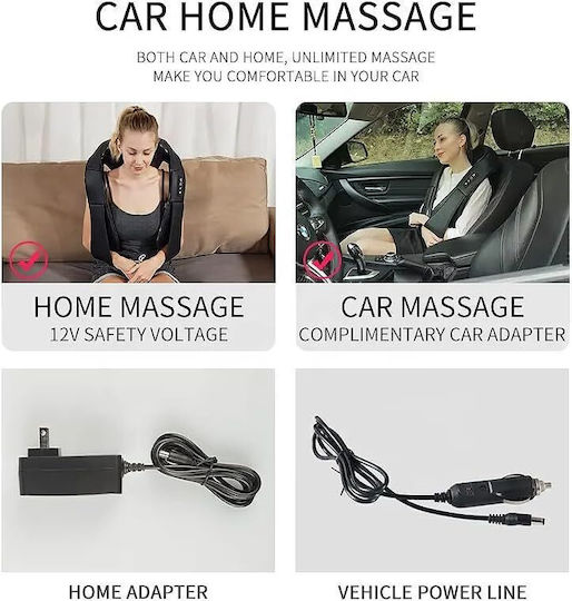 ikonka Massage Device Shiatsu for the Neck, the Head, the Back, the Legs & the Body against Cellulite with Heating Function