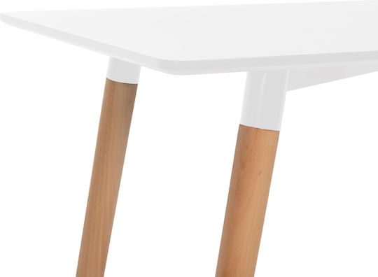 Minimal Τραπέζι Κουζίνας Ξύλινο Λευκό 120x80x73εκ.