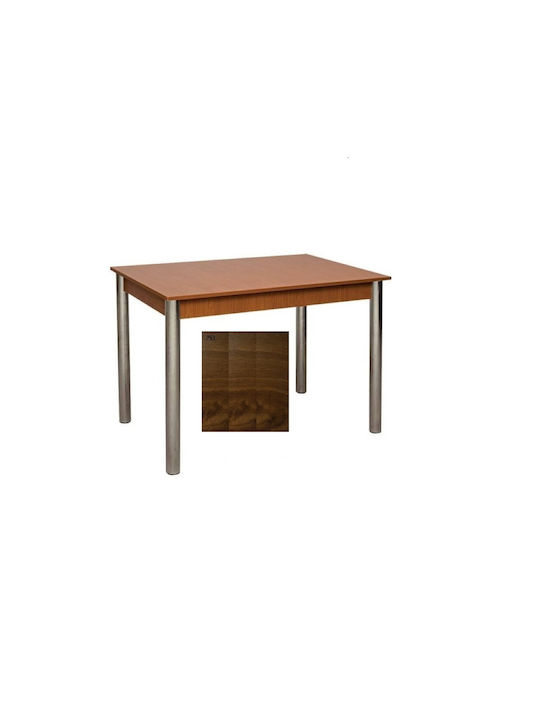 Table Kitchen Wooden with Metal Frame 110x70x74cm