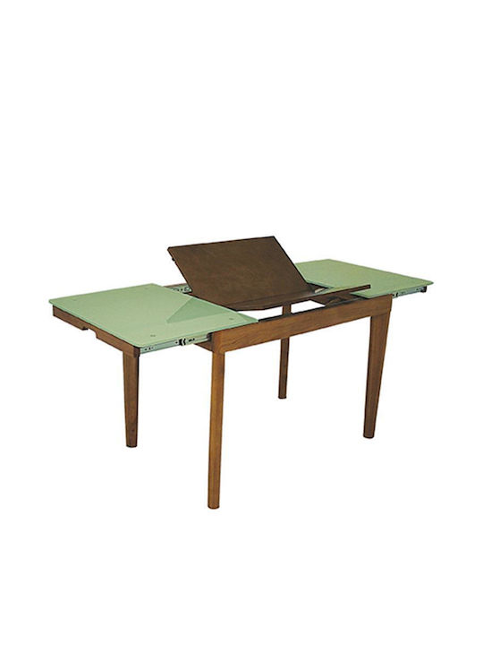 Table Dining Room with Glass Surface Color of Choice 70x107x64cm