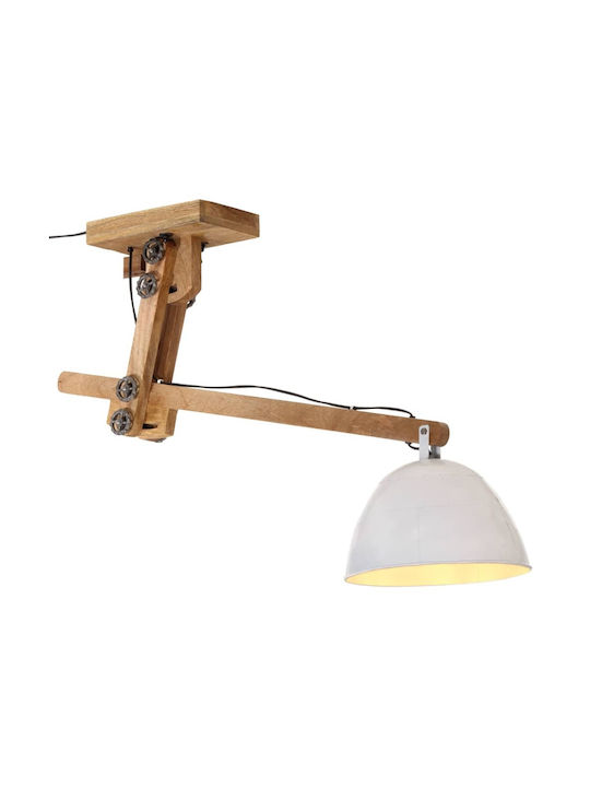 vidaXL Κρεμαστό Φωτιστικό Λευκό με Ντουί E27 105x30x65εκ.