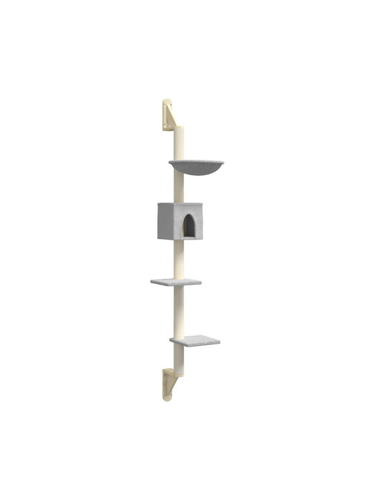 vidaXL Cat Scratching Post Cat Trees Gray 35x53x187cm.