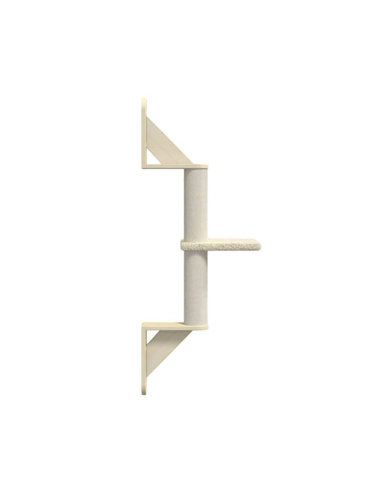 vidaXL Scratching Post Cat Trees Beige Wall Mounted 22x33.5x85.5cm