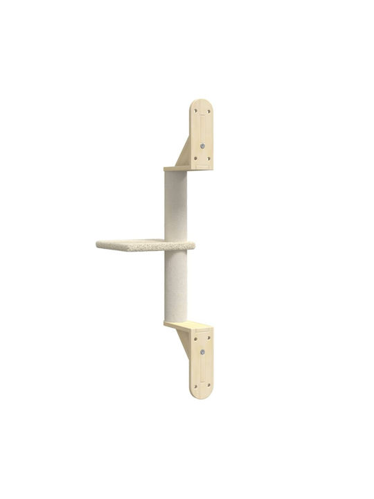 vidaXL Scratching Post Cat Trees Beige Wall Mounted 22x33.5x85.5cm