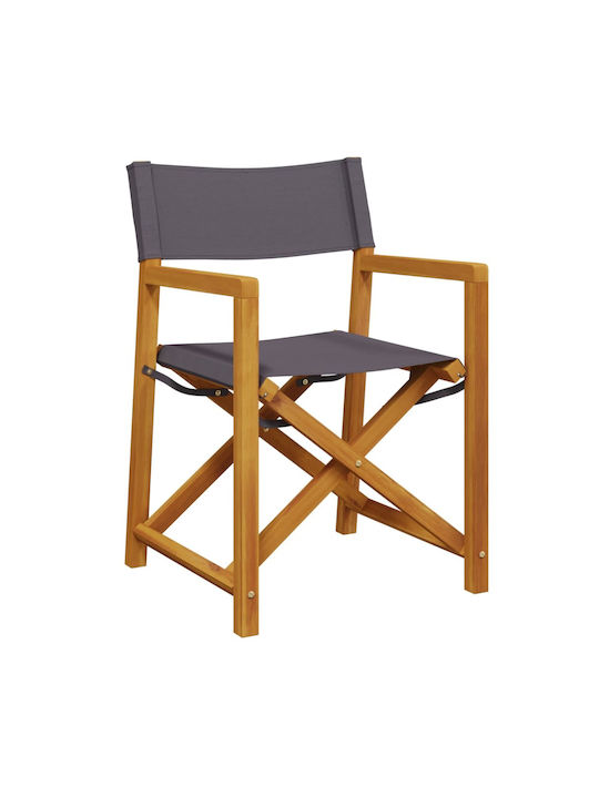 Regiestuhl Hölzernes Dark Grey 6Stück 54x53.5x85.5εκ.