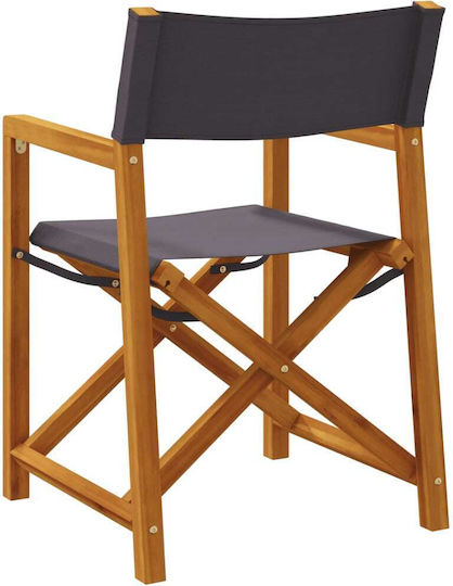 Scaun de regizor Lemn Gri închis 6buc 54x53.5x85.5cm
