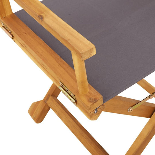 Regiestuhl Hölzernes Dark Grey 4Stück 53x47x90εκ.