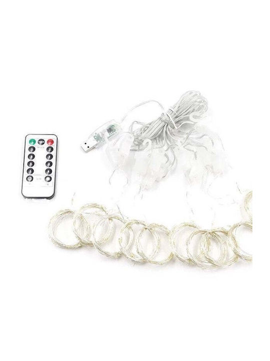 200 Λαμπάκια LED 3μ. x 200εκ. Θερμό Λευκό USB τύπου Κουρτίνα