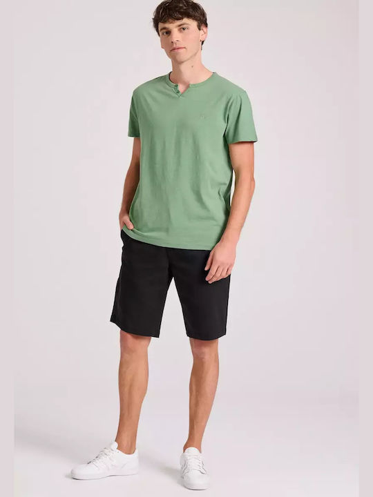 Garage Fifty5 Men's Short Sleeve T-shirt with V-Neck Green